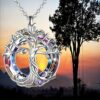 European and American fashion girl colorful winding Tree of Life hollow pendant Tree of Life pendant necklace gift jewelry, for Teenager