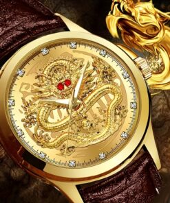 The Fashion Dragon Men'S Watch Is a Classic Round Quartz Timepiece, Perfect As a Gift Or for Personal Use.