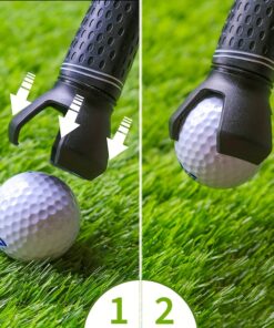 Golf Balls Picker Ball Pick Up Clamp, Rubber Zinc Alloy Golf Supplies Golf Accessories, Convenient Practical Golf Training Aids