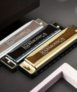 A 10-Hole C Key Blues Harmonica Designed for Professionals, Beginners, And Students, Complete with a Hard Case, Making It an Ideal Gift for Eid Al-Adha.