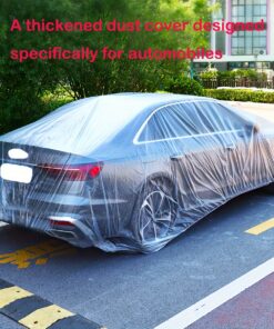 New Car Cover - Full Coverage Film Waterproof & Dustproof Car Cover - All-Season Universal Fit, Sun, Rain, and Dust Protection - Clear Transparent Design for Easy Visibility, Portable Full Vehicle Protection, Vehicle Cover, Weatherresistant Material