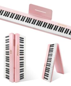 88 Piano Keyboard, Magnetic Suction Digital Piano with Semi-Weighted Keys, Sustain Pedal, Power Supply, Gig Bags | Ocean Green, Non-rechargeable Battery, Non-standard Battery 9V