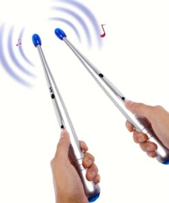 Electronic Sensing Rhythm Drumsticks - Air Percussion Instrument with -Like (No Drums) | Interactive Music Practice & Party Games for /s | Holiday Gifts (White) | Compatible with Smartphones