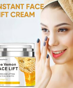 1pc Bee Venom Face Lift - Instant Face Lifting & Collagen Boosting with Bee Venom, Firms & Tightens Light Beige, Smooths Fine Lines & Wrinkles, All Light Beige Types, Day & Night Use