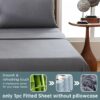 1pc Four Seasons Comfortable Bamboo Fiber Fitted Sheet, 30% Bamboo Fiber + 70% Microfiber, Soft and Breathable, Height 15.75inch, Deep Pocket, Machine Washable