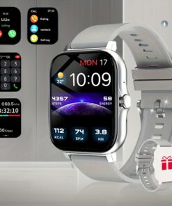 1.83-inch Full Touch Screen Smart Watch For Men And Women, USB Rechargeable, 180mAh Battery, Multi-sport Mode, Location Navigation, Dialing And Mail, Dual TPU Watch Strap, Remote Camera/music Player, Sports And Outdoor Fitness Watch, With Wireless Calling And Messaging Reminders, Activity Tracker, Not Waterproof, TFT Display