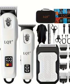 8pcs Electric Hair Cutting Set | Professional Grooming and Hairdressing Kit for Men | Holiday Gift Box | Suitable for Home and Barbershop Use | Digital Display | LCD Screen | USB Charging | Perfect for Father'S Day and Valentine'S Day.