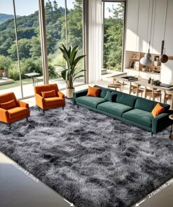 Super Soft Carpet 9x12 Feet Long - Super Soft, Fluffy, Comfortable, Suitable For Living Room, Bedroom And Office. Available In A Variety Of, This High-quality Indoor Carpet Provides A Fashionable Floor Covering For Your Living Space - Christmas Gift.