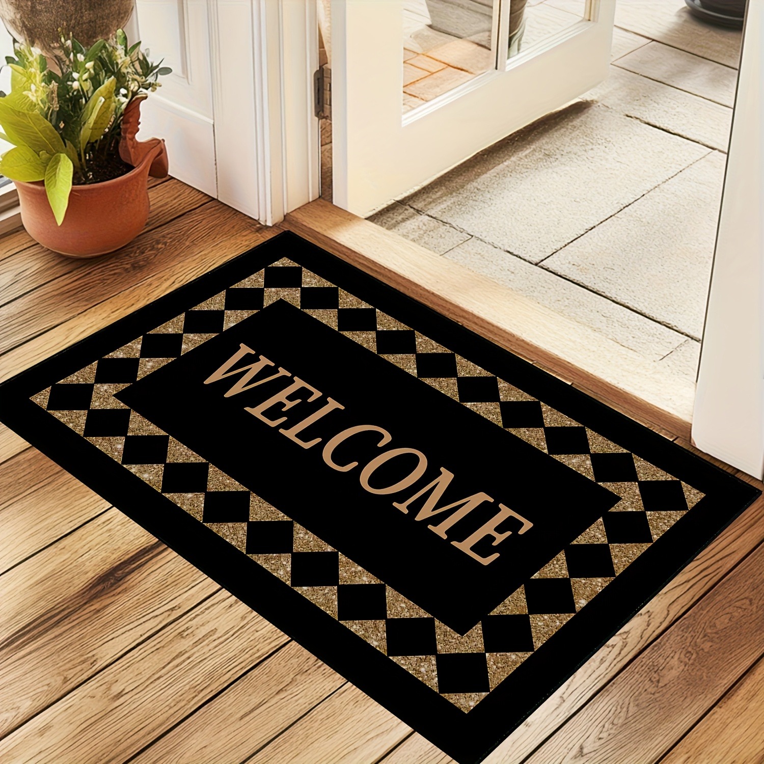 Mats for The Home Kitchen, Suitable for Both Indoor And Outdoor Use, Featuring Non-Slip Door Mats, Rugs, And Decorative Items for The Home. They Are Thick, Absorbent, And Have a Non-Slip Base, Perfect for Living Rooms And Outdoor Christmas Holiday D