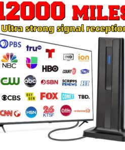 So TV 2025 Model 990000 Miles Indoor/Outdoor TV Antenna - 4K/1080P HD Signal Amplifier, Long Range Free Channels (ABC/CBS/NBC/PBS) with 360° Reception, - for Rural/Urban Areas, Smart TV Compatibility, No External Tuner Needed