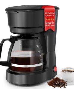 14Cup/5Cup Portable Drip Coffee Maker, 700W Fast Heating Coffee Brewer, Coffee Strength Control, Energy Saving Auto Shut Off. Portable Coffee Maker for Office, Bedroom, Outdoor Travel Use. Perfect for Coffee Lovers.