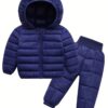 2pcs & Winter Snow Jacket & Pants Suit - Padded Outerwear, Warm Coordinated Set for &, Hand Washable Cold Weather Clothing (Unisex Jacket & Pants) for Outdoor Playdates/Holidays,, Perfect for Outdoor