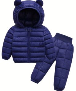 2pcs & Winter Snow Jacket & Pants Suit - Padded Outerwear, Warm Coordinated Set for &, Hand Washable Cold Weather Clothing (Unisex Jacket & Pants) for Outdoor Playdates/Holidays,, Perfect for Outdoor