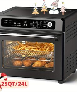 Fryer Toaster Oven, Air Fryer Toaster Oven Combo, 12-in-1 Digital Countertop Natural Convection Roast Bake Dehydrate And Reheat, Stainless Steel