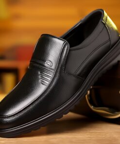 Men'S Plus Size Breathable Business Casual Shoes, Non-Slip Wear-Resistant British Style Wedding Shoes, Office Walking Shoes