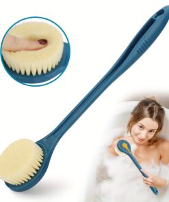 Soft Long Handle Bath Brush, Gentle Back Scrubber Body Cleaning Brush, Soft Bristles, Non-Slip Grip, For Deep Clean & Skin Care