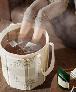 Luxury Portable Foot Bath Tub | Foldable Design for Calf Massage, Insulated for Ultimate Relaxation, Suitable for Home Spa and Travel Use, Made of PVC