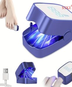 1/2pcs Blue Light Nail Lamp with LED Display - FSA/HSA Toenail & Fingernail, - Portable -Free Lamp for At-Home Use, -Free Gel Polish, Nail Renewal Device for Men & Women (Gift for Dad/Mom)
