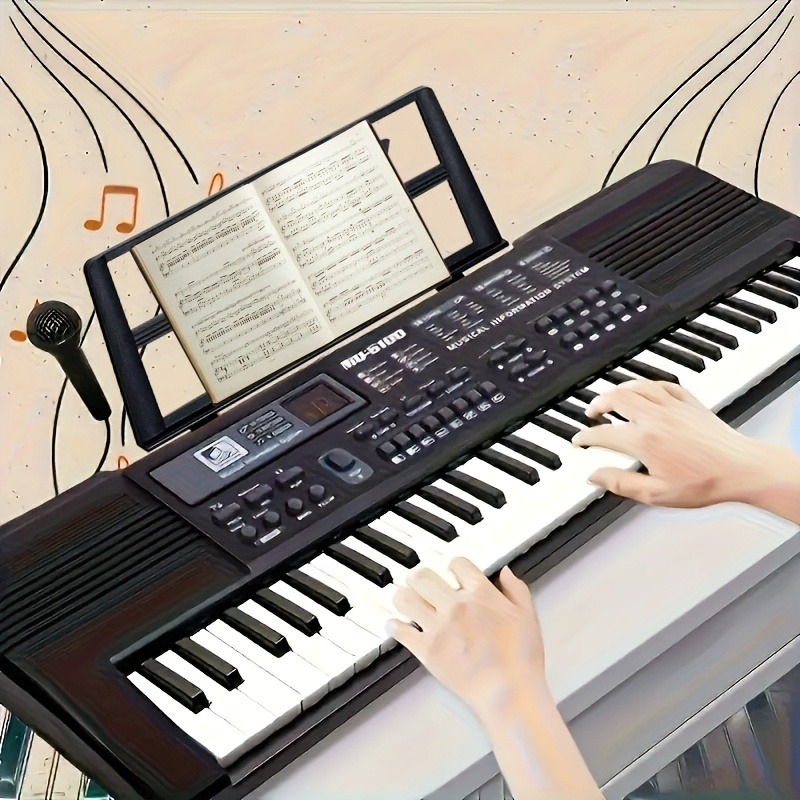 Mono 61-Key Portable Electronic Keyboard with USB Cable And Microphone, Perfect for Beginners. an Ideal Gift for Christmas, Halloween, And Suitable for Boys And Girls Aged 4-12. A Thanksgiving Present for Children And Beginners