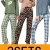 Women's New Autumn And Winter Style Pajama Set, Long-sleeved And Long Pants Six-piece Combination Set, Casual And Comfortable Home Wear