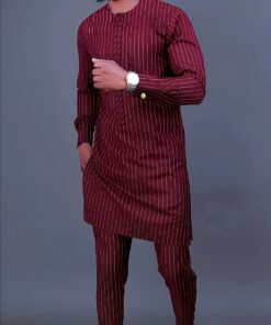 Men'S Casual Long Sleeve Two-Piece Set with Long Shirt and Pants, Perfect for Outdoor