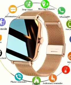 New 180mah Magnetic Charging Full Touch Screen Smartwatch, Wireless Call, Multiple Sport Modes, Music Control, Fashion Sports Smartwatch Compatible With IPhone And Android System, Suitable For Both Men And Women, Two Straps, Suitable For Gifts.