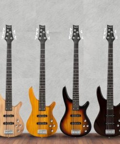 Glarry 5-String Full-Size Right-Handed Electric Bass Guitar Complete Kit with Gig Bag, Strap, Cable & Tools - S-S Pickups, Rosewood Fretboard, Maple Neck, 34" Scale, Split Single-Coil Pickups for Beginners/Professional Bassists (/Black