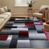 Modern Minimalist Geometric Mat, Non-slip Mat for Living Room And Bedroom, Soft, Easy to Clean, Large Size Home Decoration Mat, Suitable for Living Room And Bedroom Floors.