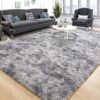 [Flash Sale]Brand New Value 5pcs Living Room Mat Set (1 Mat + 4 Mat Pads) Newly Upgraded with Enhanced Slip Resistance And Durability, Easy to Clean And Pet-friendly. Perfect for Dorm Rooms, Offices, Bedrooms, And Holiday Gifting. Tie-dye Gray.