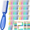 120pcs Handle Grip Nail Brush for Cleaning Fingernails Cleaner Scrub Brush Bulk Hand Cleaning Brushes Soft Stiff Bristles Pedicure Manicure Tools for Nail And Toe (Cute Color)
