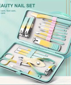 Manicure Set Nail Clipper Set Men Women Toe Finger Nail Clipper Personal Care Tools with Portable Travel Case Manicure Pedicure Tools Grooming Kit Gift for Men Women Family Friends Wife (Gradient Color)
