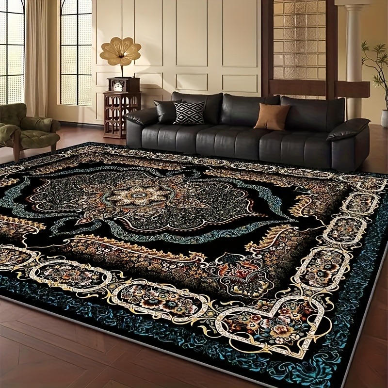 1pc Dark Bohemian Style Modern Mat, Light Beige Friendly And Does Not Shed Hair, Suitable for Pets And Children Mat. Non-slip, Wear-resistant, And Machine Washable, Suitable for Living Rooms, Bedrooms, Kitchens, And Outdoor Rugs.Home Decor