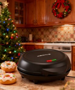 Single Mini Donut Waffle Cake Maker, 7 Slot Home Baking Appliance, Perfect for Breakfast, Snacks, Desserts, And More