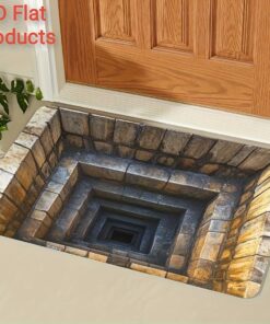 Non-Slip Welcome Mat Featuring a 2D Flat Optical Illusion, Suitable for Both Indoor And Outdoor Use. It'S Easy to Clean, Durable, And Machine Washable, Making It Ideal for Your Front Door, Entryway, Bedroom, Or Laundry Room As a Decorative Home Acce