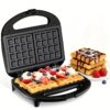 Waffle Maker, 2 Slice Non-Stick Waffle Iron, Belgian Waffle Machine with Indicator Lights, PFOA Free, Perfect for Breakfast and Snacks, 750W