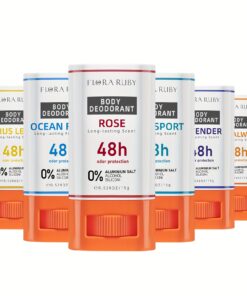 3pcs FLORA RUBY Deodorant Stick Fragrance Cream Stick for Women&Men, 48 Hours Sweat And Odor Protection, Eliminate Odor Underarm, Long-lasting Freshness, Suitable for Daily, Exercise, Summer Commut And Travel, Workplace, On Dates Use.Happy Gift