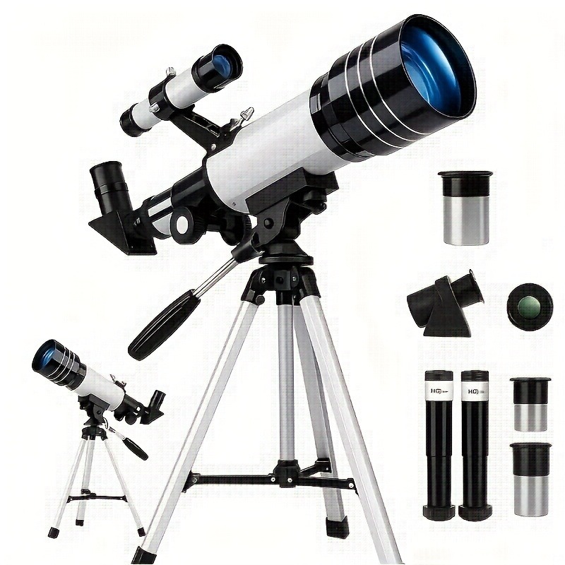 150X High Power Telescope, 70mm Aperture Astronomy with Manual Focus - Portable Telescope for Adults & Beginners, Ideal for Stargazing, Camping, Gifts with Stickers (Ideal for men,, Family)