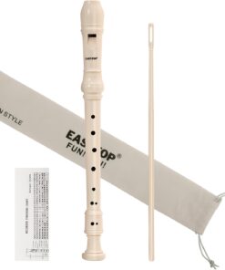 EAST TOP Soprano Recorder, 8-Hole Plastic German Fingering Flute with Cleaning Stick, Pouch & Fingering Chart - 3pcs Set, Easy-to-Play Soprano Recorder for Beginners