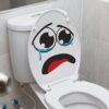 1pc Funny Crying Face Toilet Sticker - Self-Adhesive Vinyl Bathroom Decal with Expressive Eyes & Tears, Irregular Shape Matte Finish for Toilet, Door, Fridge, Window - Easy Peel & Stick Humorous Home Decor (No Residue) - Comfortable Toilet Condition