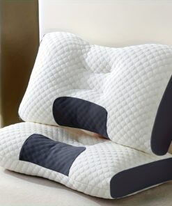 Purchase One And Receive Another at No Cost, Two Soft Woven Neck Massage Pillows for Couples - Featuring Adjustable Ergonomic, High-Quality Pillow Core, And a Removable Pillowcase for Enhanced Sleeping Comfort.