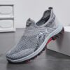Men's Breathable Slip-On Sneakers - Lightweight Sneakers with Mesh Upper & Rubber Sole, Low-Top Round Toe Design for Casual Sports Style, All-Season Comfort, Shoes Sneakers, Active Lifestyle, Sporty Look, Comfortable Fit, Active Men, Casual Attire, Minimalist Style, Durable Construction, Gym Wear