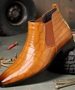 LDECK BRAND Men'S Vintage Classic Derby Shoes - Lightweight Non-Slip Rubber Sole, Lace-Up Low-Top Round Toe, All-Season Comfort Casual & Business Footwear, Durable Synthetic Lining, Versatile for Outdoor, Office, Daily Wear - Plus Size Available (Br