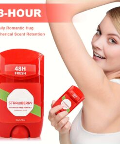 Strawberry Scented Deodorant Stick 50g Long-Lasting Odor Control 48 Hours Of Protection Aluminum-Free Has A Refreshing Scent Features A Gentle Formula That Won'T Irritate Easy To Carry Suitable For All Genders Ideal For Outings And Celebration