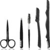5-in-1 Professional Eyebrow Trimmer Kit with Razor Blades, Comb & Tweezers - Heavy-Duty Multi- for Permanent Brow Shaping, Scissors Included - At- or Salon Use for Women & Men (Right-Handed)