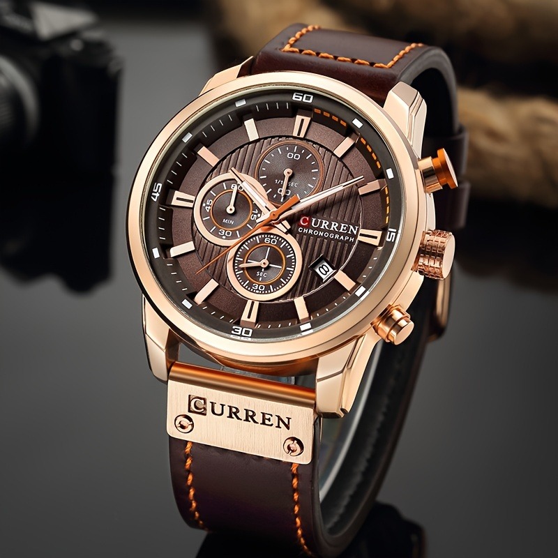 Men Watches Men's Chronograph Sport Wrist Date Quartz Wristwatch