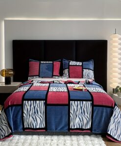 1pc Printing Stitching Plaid Plush Blanket Multifunctional Throw Blanket Nap Air Conditioning Blanket Sofa Shawl Blanket Office Sleeping Bed Camping Travel Multifunctional Blanket Four Seasons Available Bed Blanket Christmas Gift, Christmas present