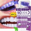 4pcs 9D WHITE Hydroxyapatite Purple White Toothpaste - Deep Cleaning for Brighter Teeth, Fresh Breath & Gum Health, Basic Oral Care Paste, Travel-Size400g/14.08oz, Deep Cleaning Of Teeth, Ideal Oral Hygiene Gift for Women & Men