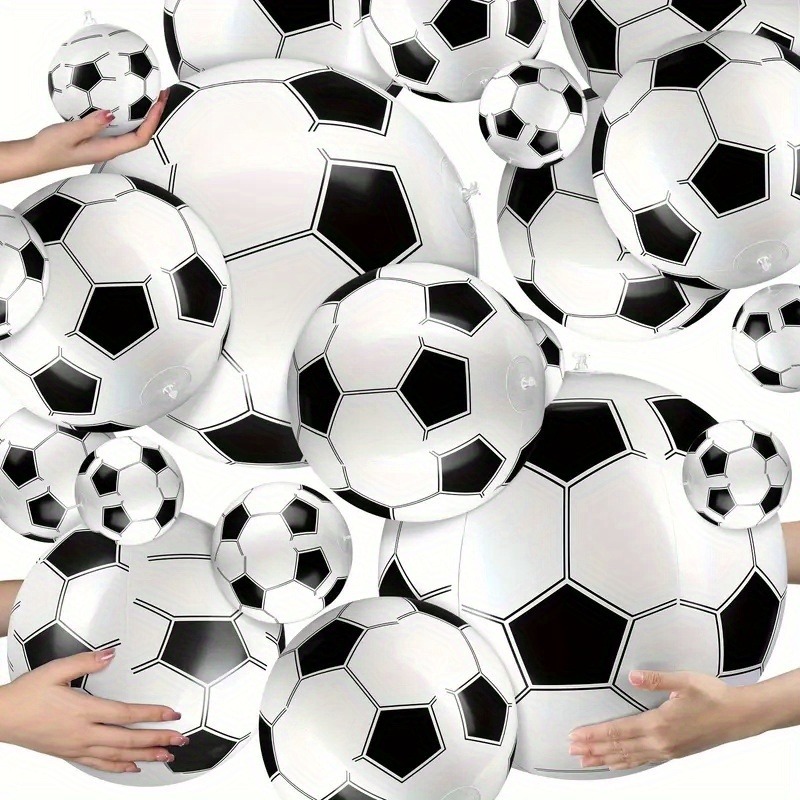 12 Inflatable Outdoor Sports Soccer Balls, Perfect for Pool Parties, Beach Football, and Competitive Play