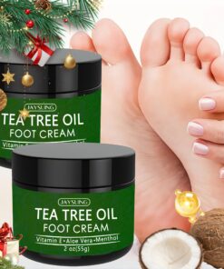 2pcs Tea Tree Essential Oil Hand And Foot Care Cream, Suitable for Dry And Rough Beige, Containing Vitamins, Coconut Oil, And Natural Plant Extracts to And Moisturize Foot Care Cream, Making The Beige Smooth, A Gift for Christmas And New Year