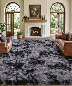 1pc Super Large Luxury Modern Machine Washable Luxury 8x10 Feet Area Rugs For Living Room, Large Tie-Dyed Fluffy Plush Shag Bedroom Carpet, Anti Slip Thick Soft Big Fuzzy Rug For Bedroom Living Room Home Decor Room Decor Father Gift